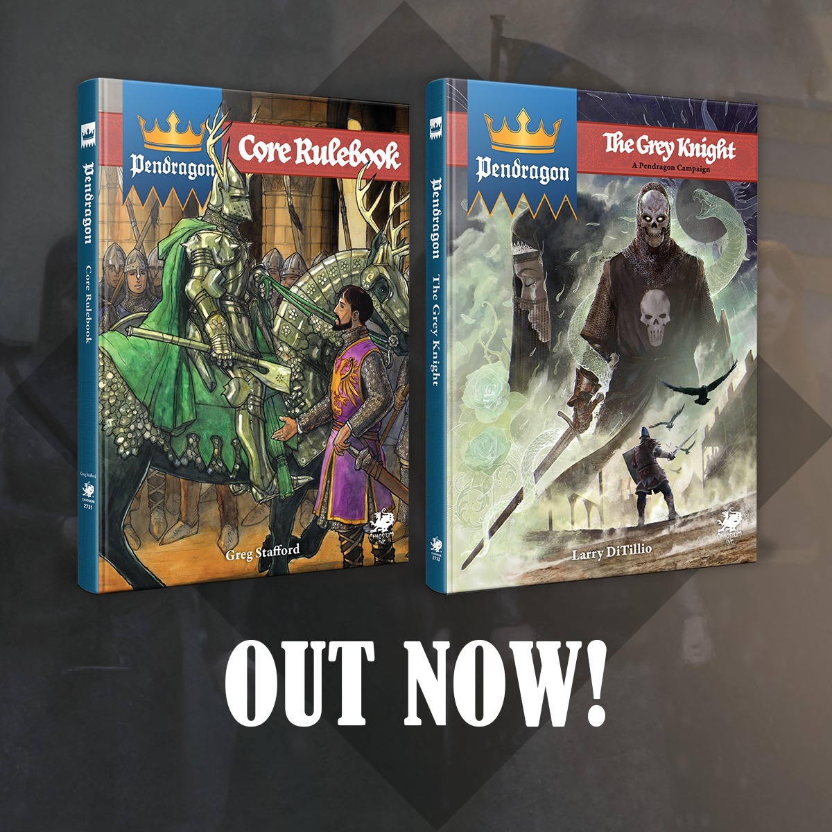[Chaosium] Out now - Pendragon Core Rulebook and The Grey Knight
