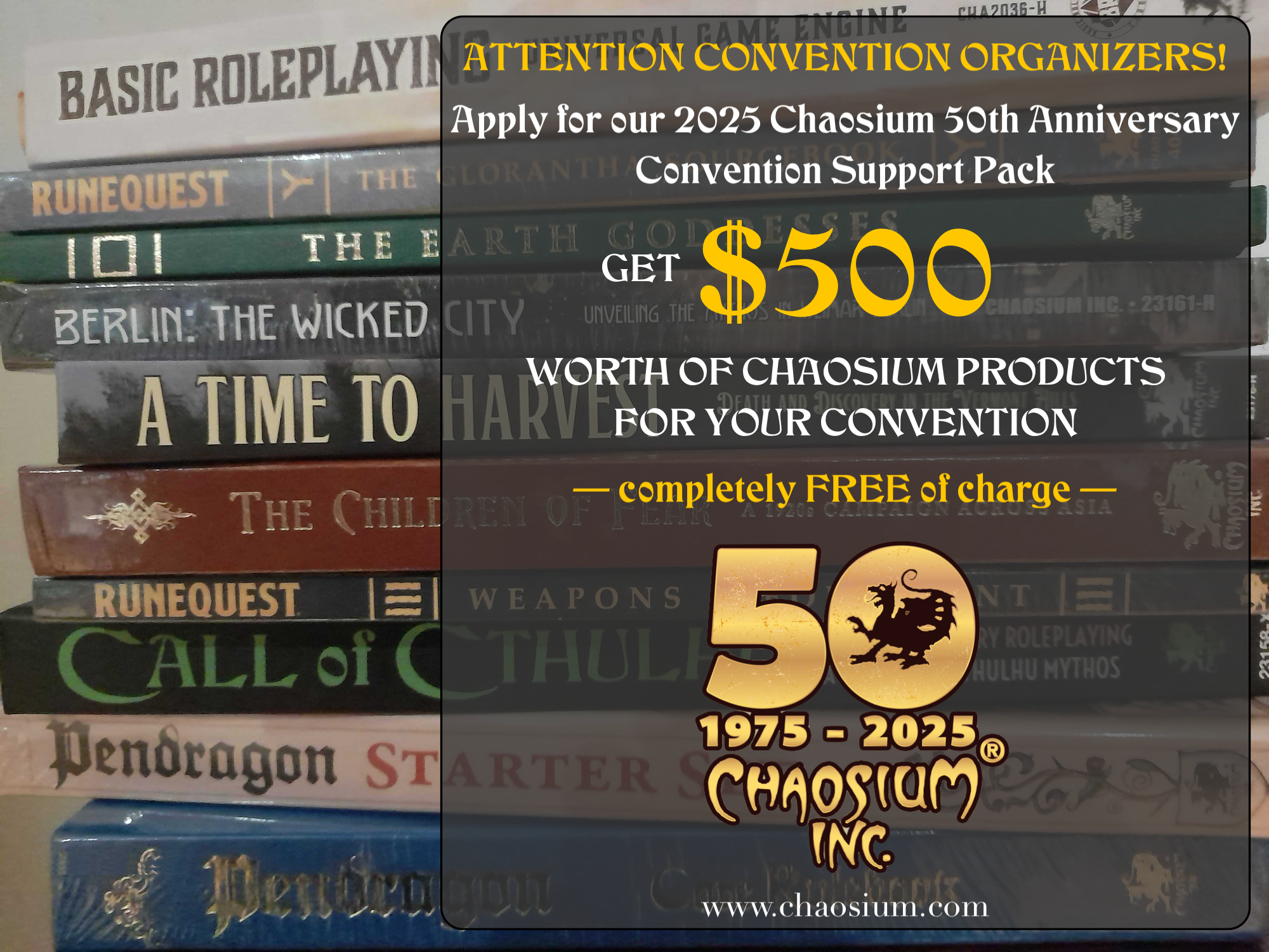 2025 CHAOSIUM 50TH ANNIVERSARY CONVENTION SUPPORT PACK