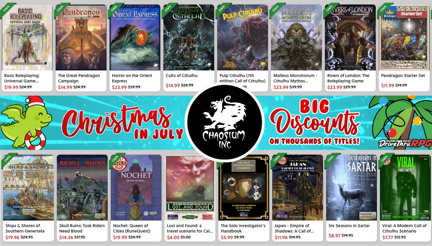 DTRPG Christmas in July 2024