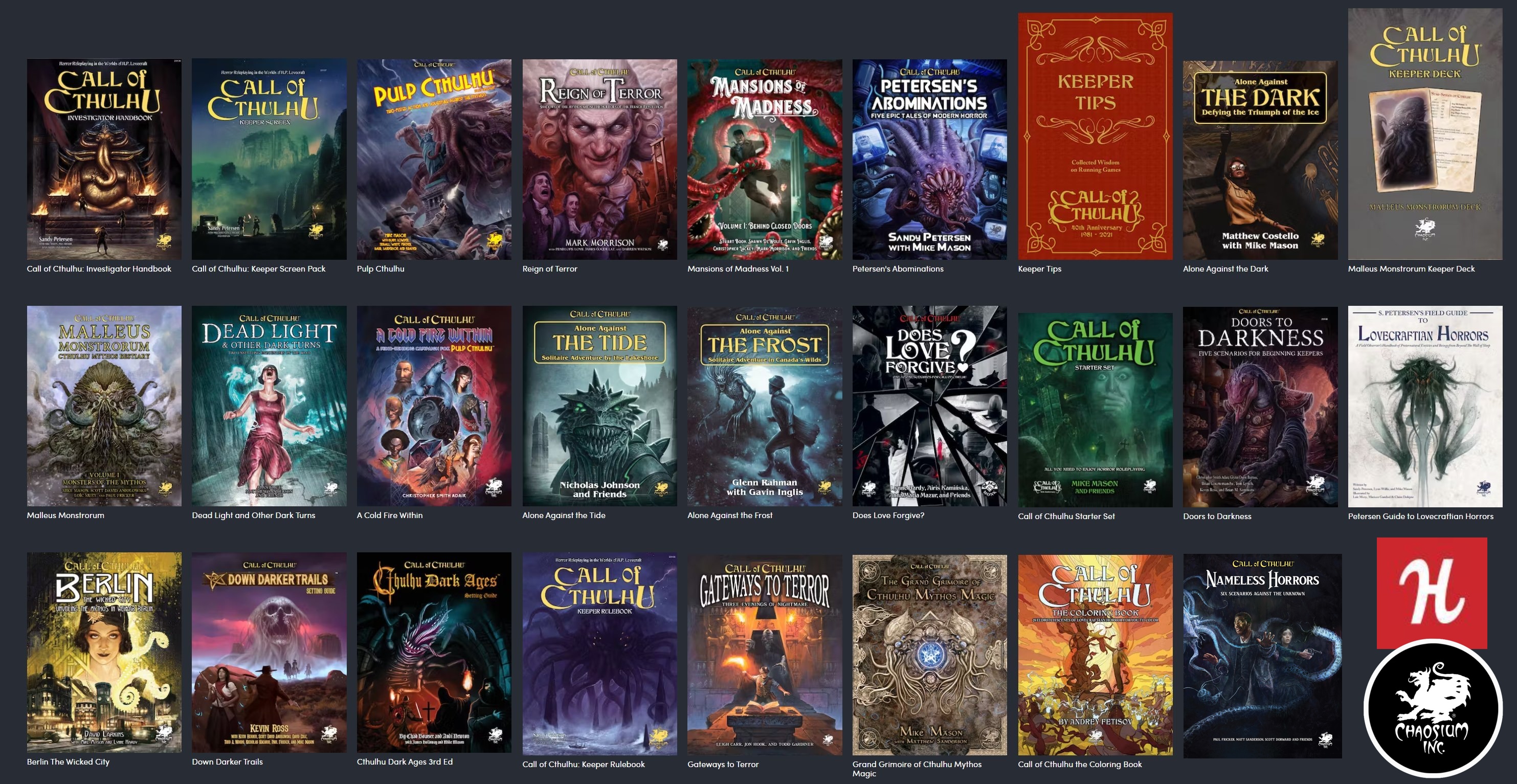 Humble Bundle Call of Cthulhu encore