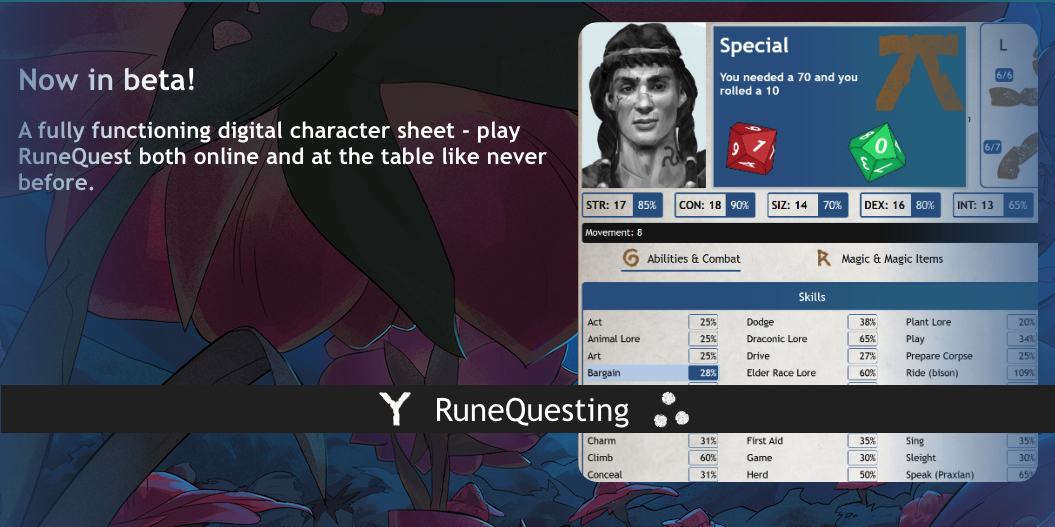 RuneQuest online toolset