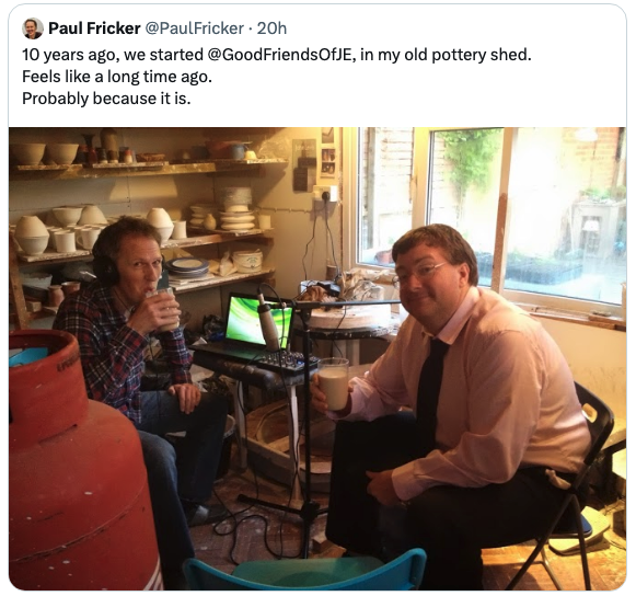 Good Friends Twitter post Paul Fricker