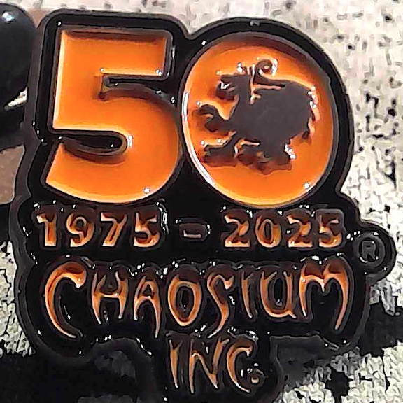 Chaosium 50th anniversary commemorative pin